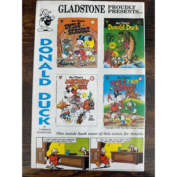 Gladstone Walt Disneys Comics Issue No #526 February 1988 Vintage Boarded Bagged - Picture 3 of 4